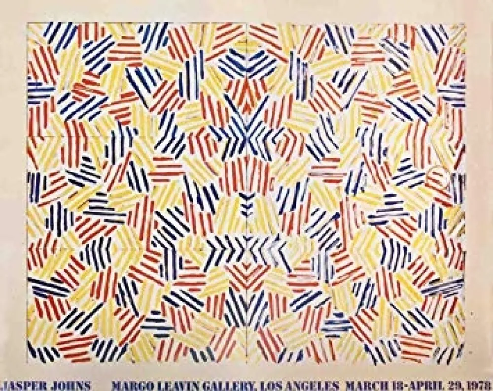 石版画 Johns - Exposition Margo Learin Gallery, Los Angeles , 1978