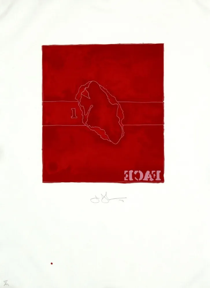 石版画 Johns - Face