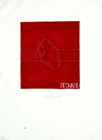 石版画 Johns - Face