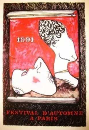 石版画 Johns - Festival d'automne à Paris 1991