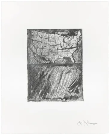 石版画 Johns - Map