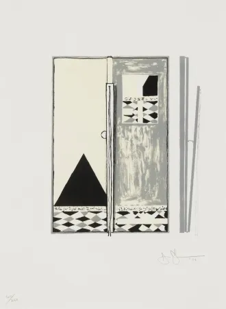 石版画 Johns - Pyre 2