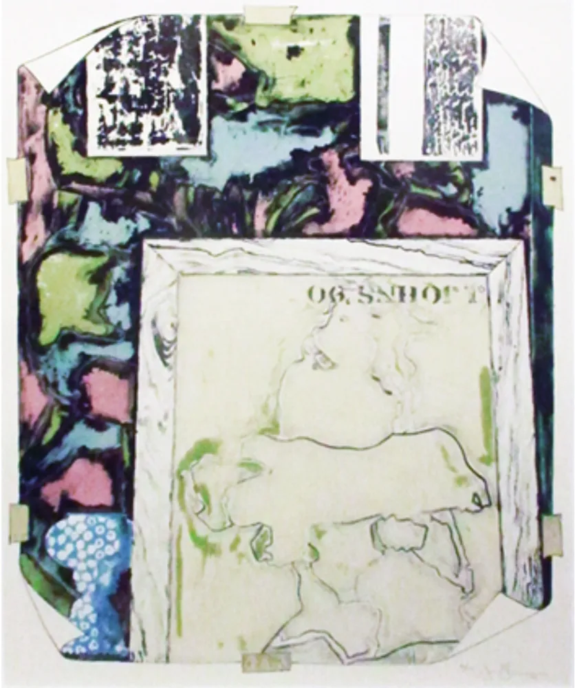 石版画 Johns - Untitled 