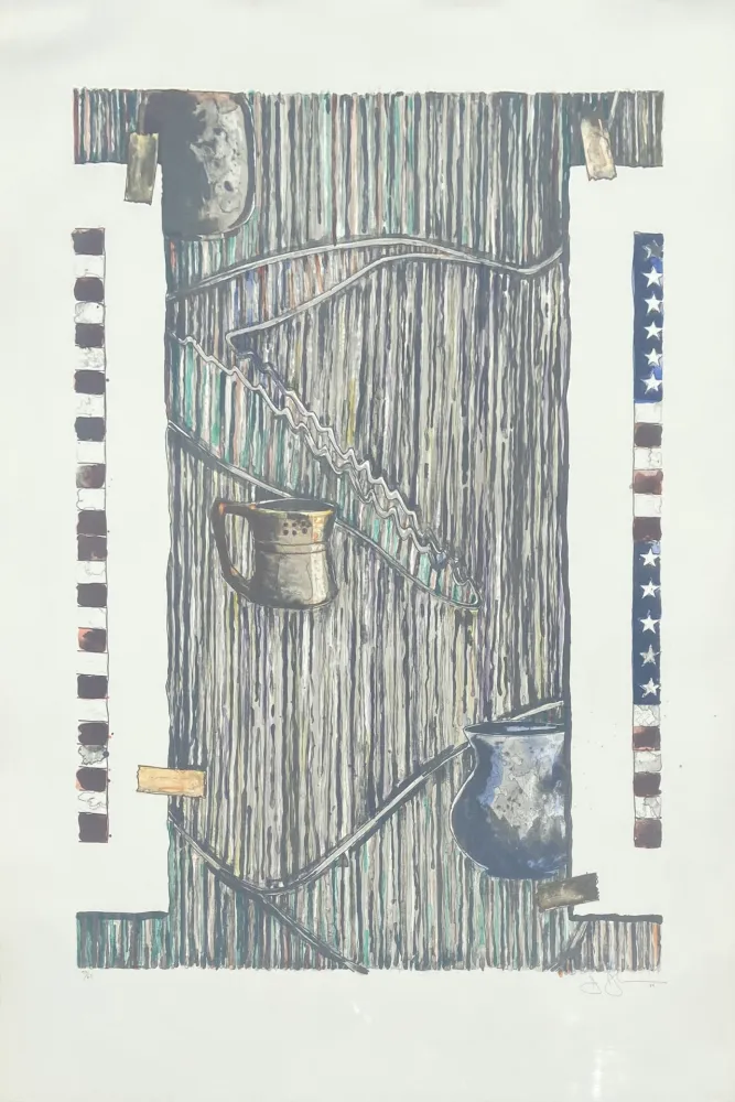 石版画 Johns - Ventriloquist