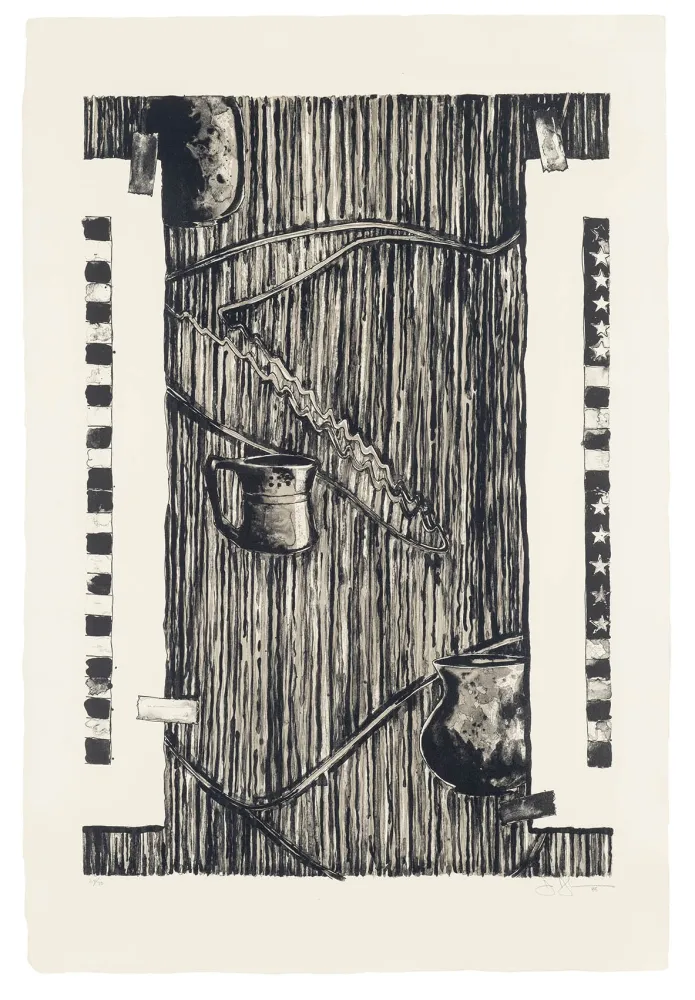 石版画 Johns - Ventriloquist