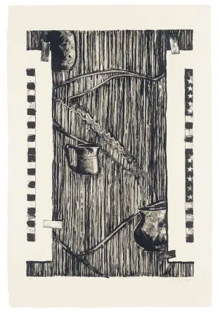 石版画 Johns - Ventriloquist