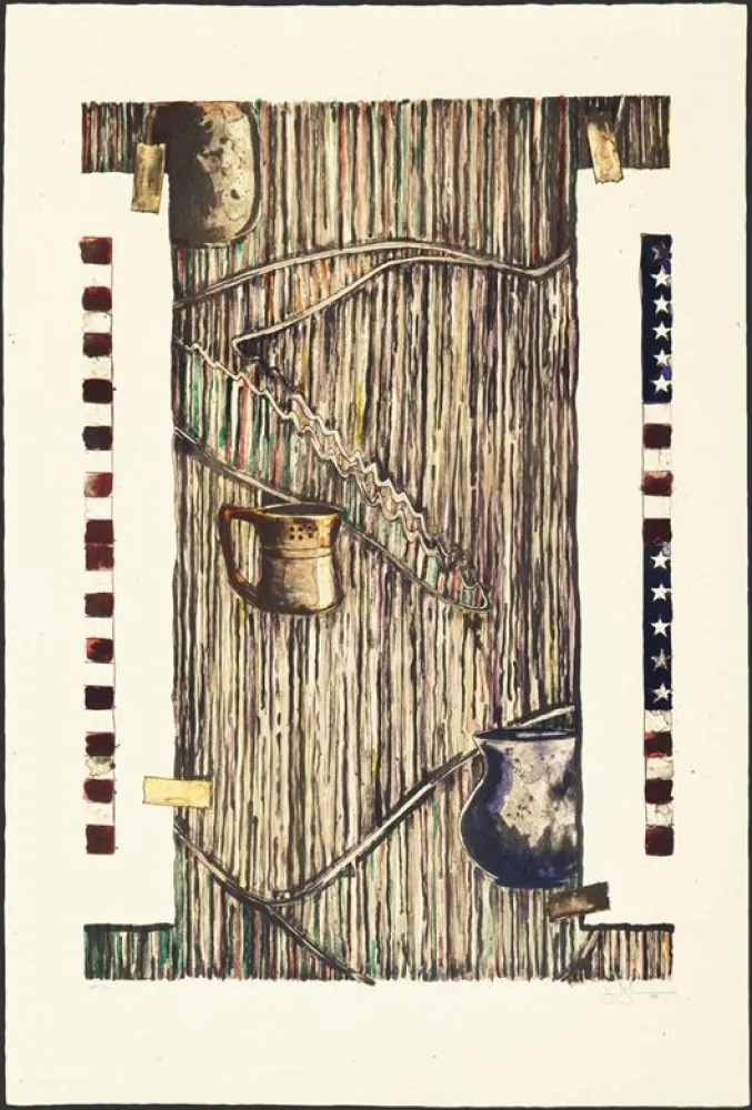 石版画 Johns - Ventriloquist (color)