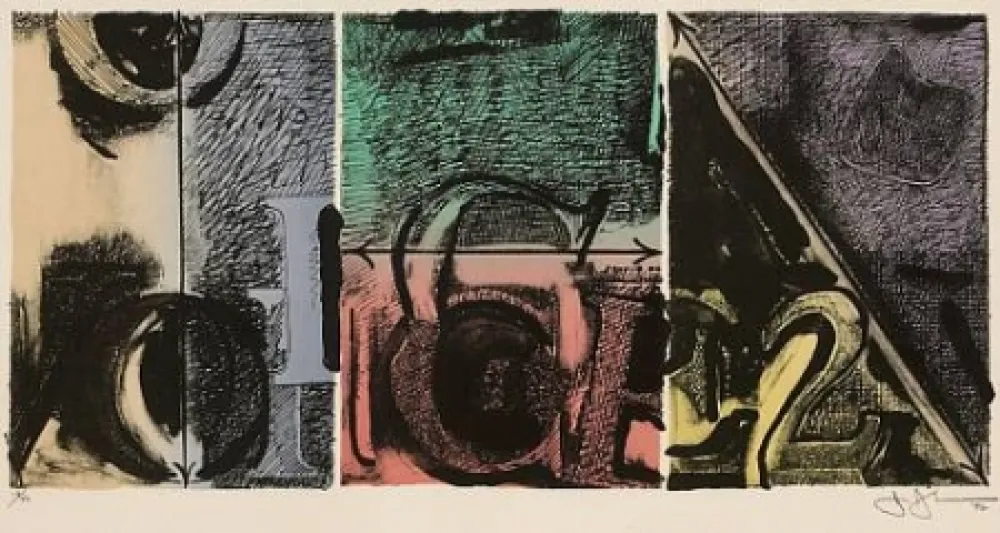 石版画 Johns - Voices 2