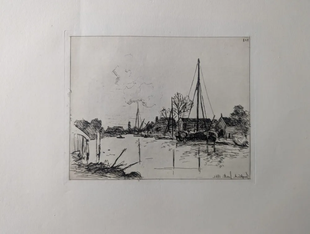 蚀刻版画 Jongkind - Le canal / The Canal