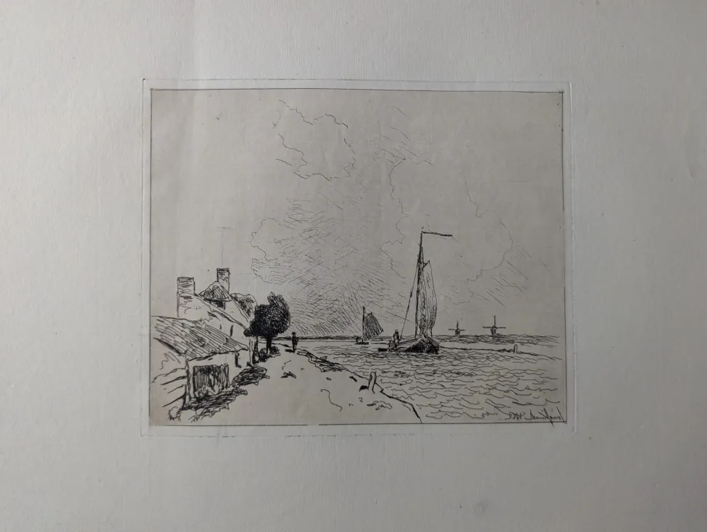蚀刻版画 Jongkind - Les deux barques à voile / The Two Sailboats
