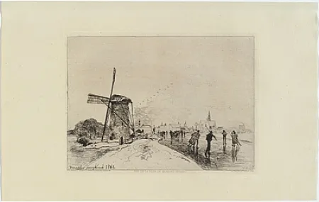 版画 Jongkind - Vue de la ville de Maassluis, in Eaux-fortes modernes publiées par la Société des Aqua-fortistes.