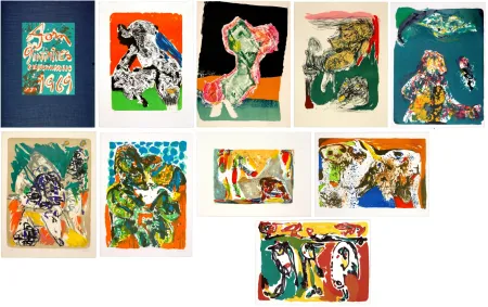 石版画 Jorn - 9 intimités graphoglyptiques