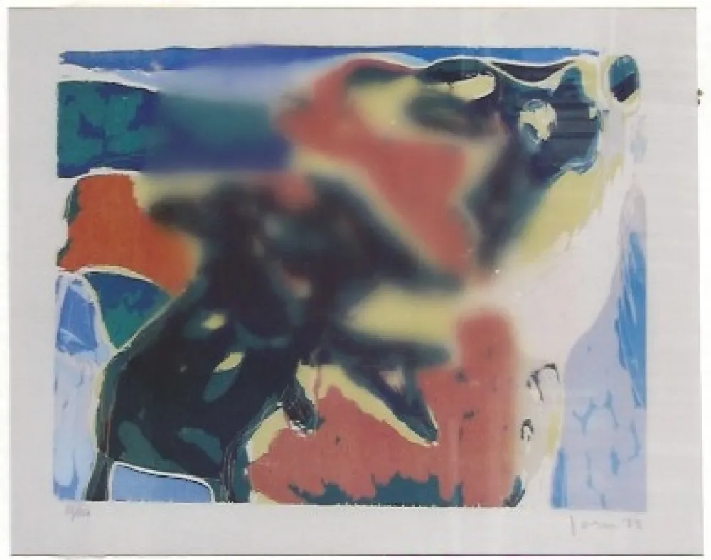 木刻 Jorn - Cobra, composición (portafolio Cobra II)