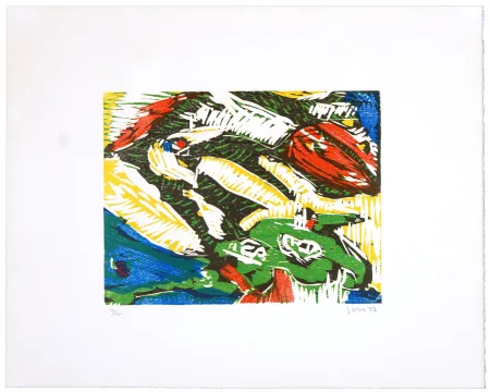 石版画 Jorn - Gravitation aggravée