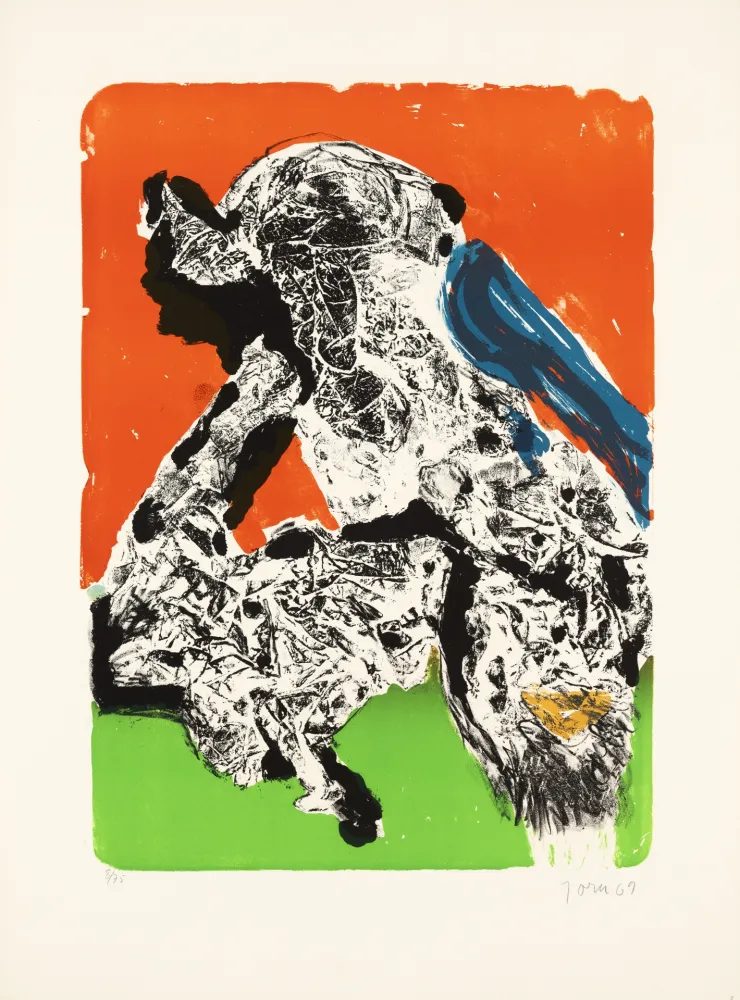 石版画 Jorn - Intimités graphoglyptiques, provocation ratée