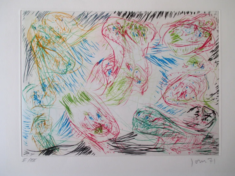 版画 Jorn - La sortie joyeuse