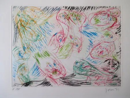 版画 Jorn - La sortie joyeuse