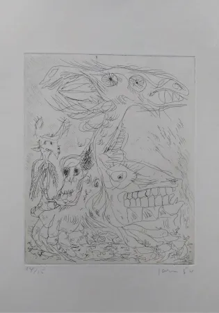 干刻版画 Jorn - Le Droit de L´Aigle