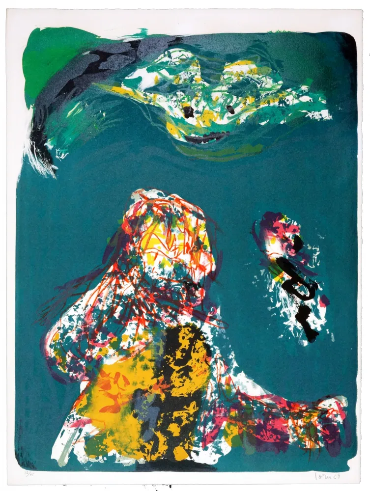 石版画 Jorn - Liberté surveillée