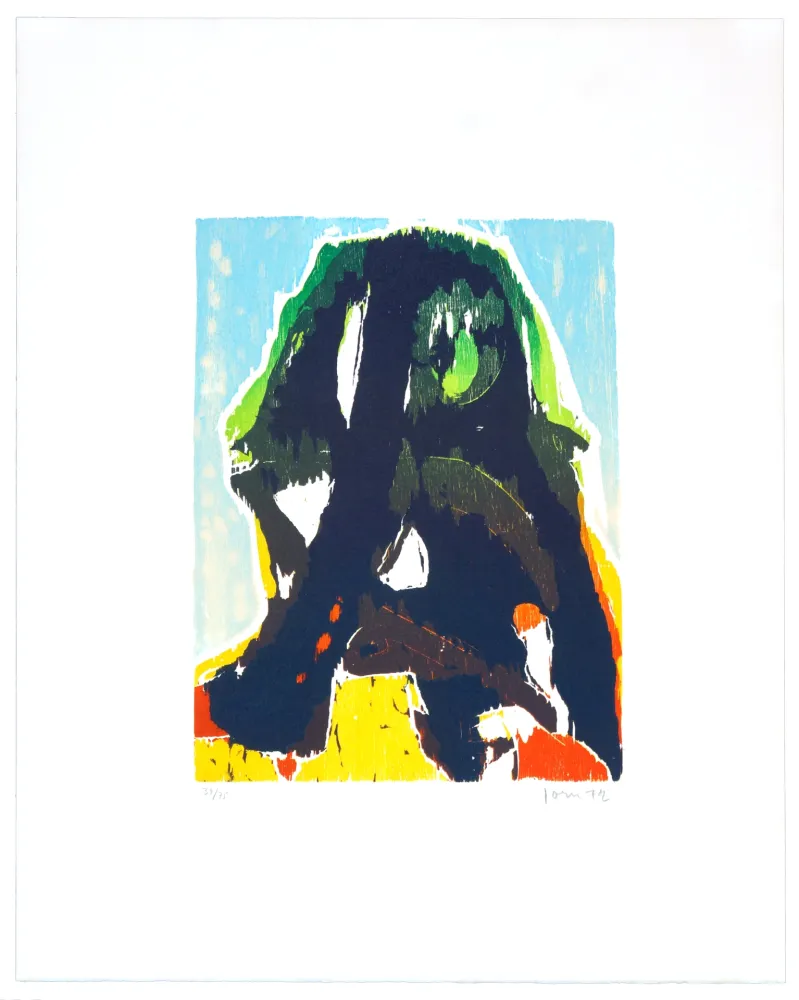 石版画 Jorn - Nasabois - La laie qui se croit un sphinx