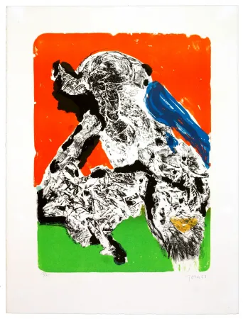 石版画 Jorn - Provocation ratée
