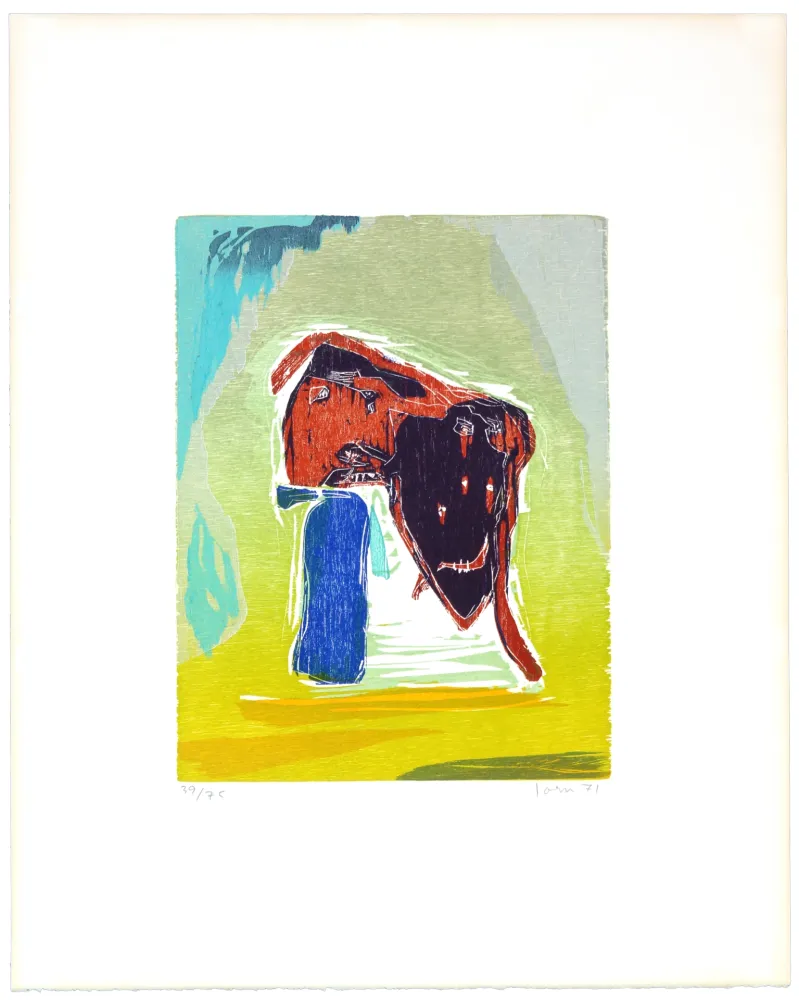 木刻 Jorn - Rideau convolant