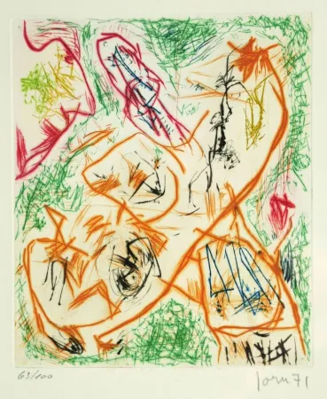 蚀刻版画 Jorn - Tarotumagie Offusquée