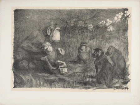 石版画 Jouve - Le Jugement de Pâris, 1897