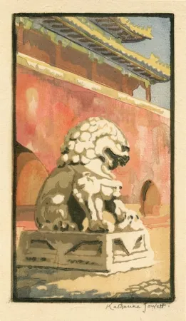 油毡版画 Jowett  - Guardian of the Gate