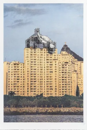 石版画 Jr - JR - Giants, Mohamed Younes Idriss from Sudan, Flamengo, Vertical, © Comité International Olympique, Rio de Janeiro, Brazil