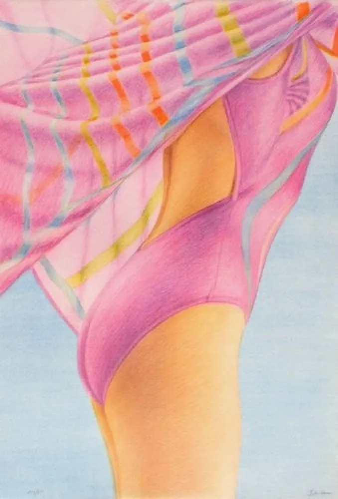 石版画 Kacere - PURPLE SWIMMER (OLYMPICS OF BARCELONA)