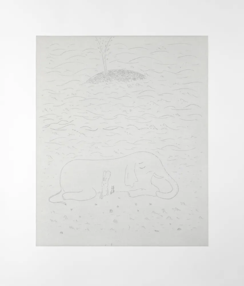 版画 Kaga - Elephant and whale