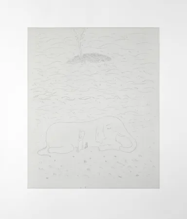 版画 Kaga - Elephant and whale