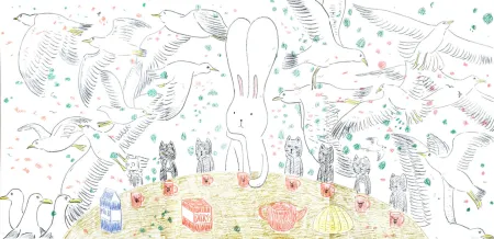 石版画 Kaga - Usacchi con gaviotas