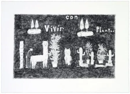 版画 Kaga - Vivir con plantas