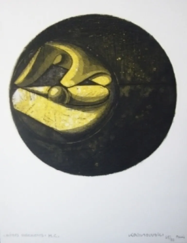 干刻版画 Kalinowski - Huitres ossements 