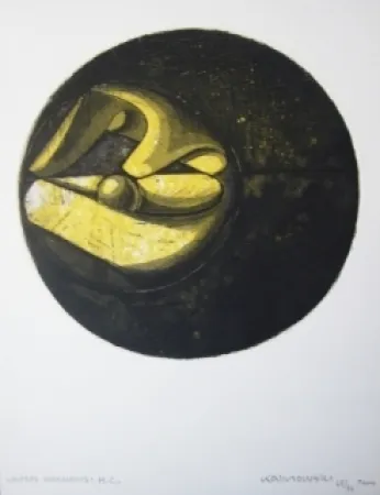 干刻版画 Kalinowski - Huitres ossements 