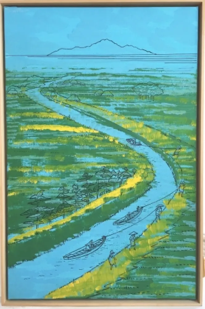 无技术 Kaller - Japanisches Reisfeld