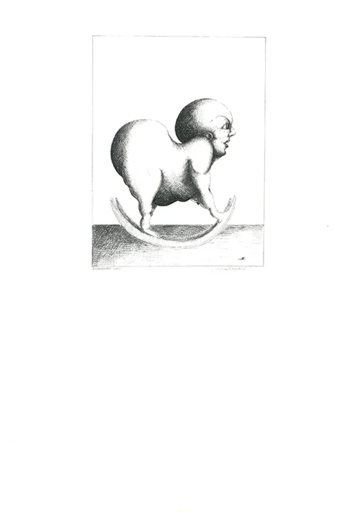 无技术 Kamienniarz - Schaukelpferd