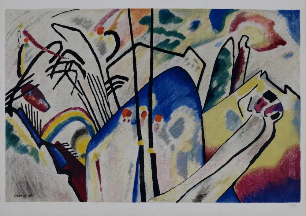 石版画 Kandinsky (After) - Composition IV, circa 1955