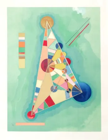 石版画 Kandinsky - Bigarrure dans le triangle