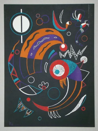 石版画 Kandinsky - Comètes