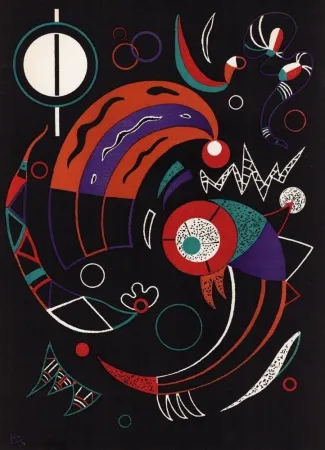 石版画 Kandinsky - Comètes
