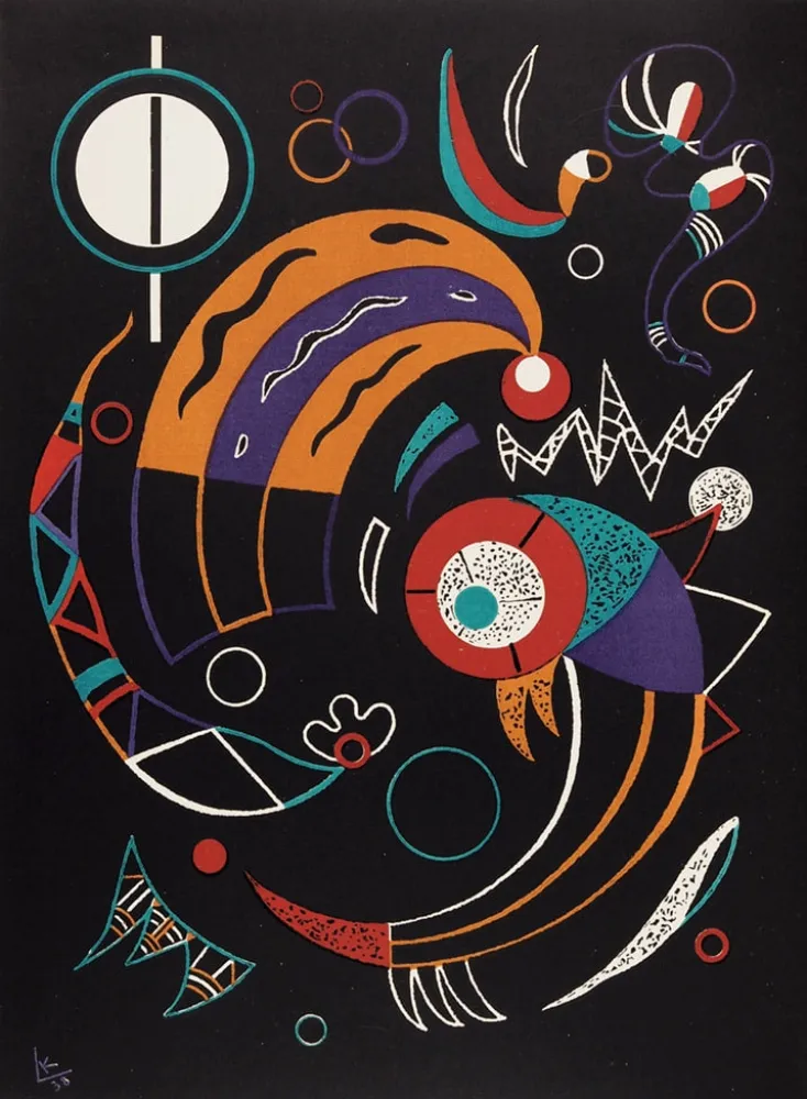 石版画 Kandinsky - Comètes
