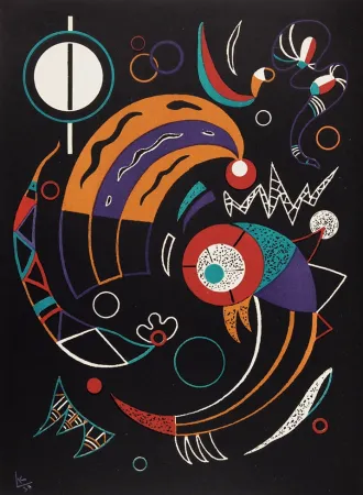 石版画 Kandinsky - Comètes