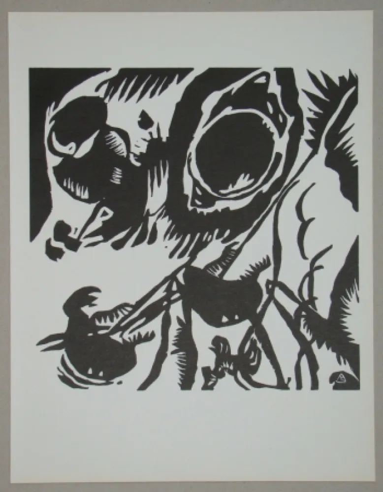 木刻 Kandinsky - Garten der Liebe