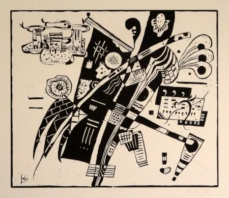 木刻 Kandinsky - (Holzschnitt um 1935)
