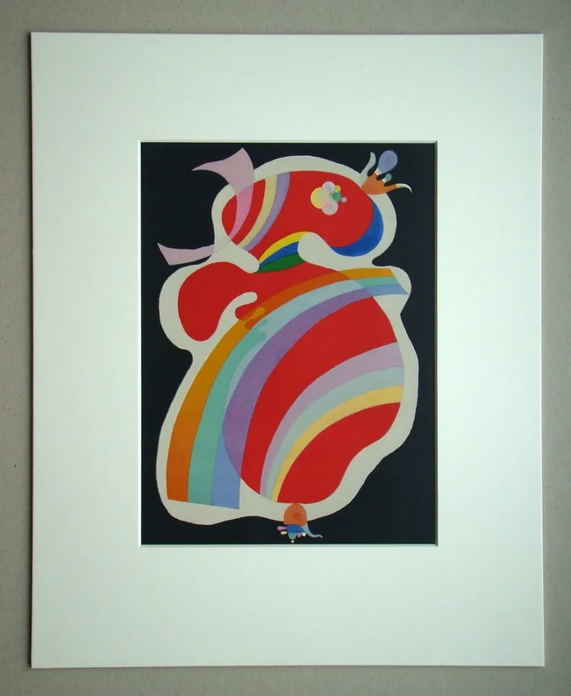 石版画 Kandinsky - La Forme Rouge - 1938