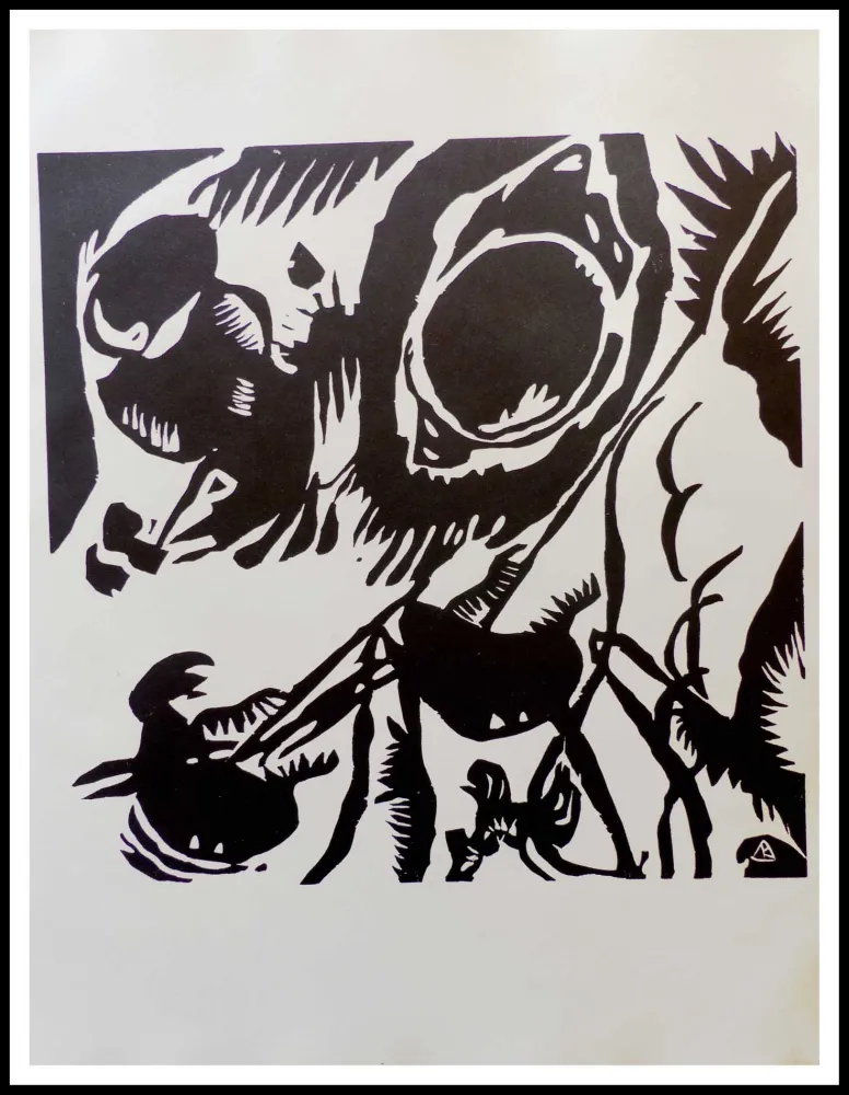 木刻 Kandinsky - MOTIV AUS IMPROVISATION - Jardin de l'amour