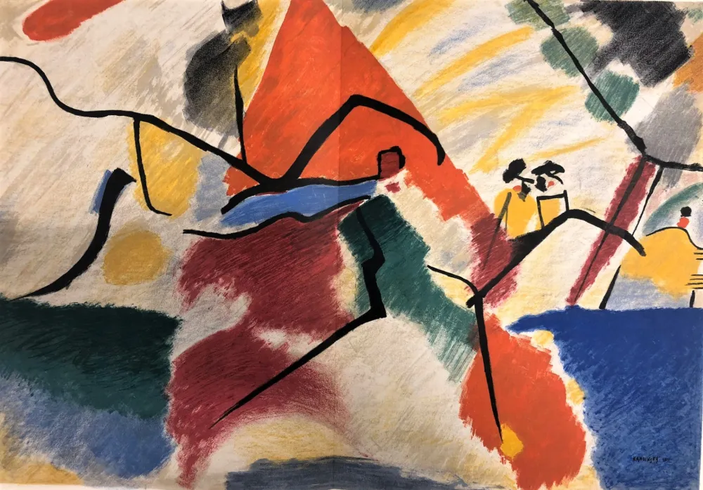 石版画 Kandinsky - Période dramatique 1910-1920